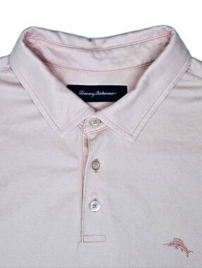 Tommy Bahama On Par Spectator Polo Shirt Size XL Light Pink Golf Preppy